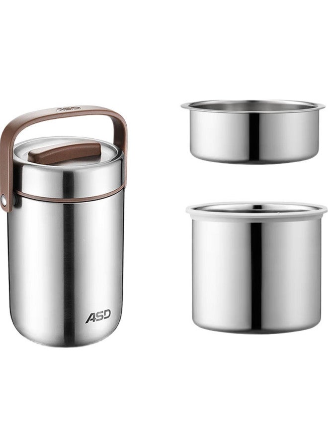 Asd Insulated Lunch Box, Vacuum Insulated Pot, 304 Stainless Steel Vacuum Insulated Container, Portable Insulated Bento Box, 2.5L - Image 2