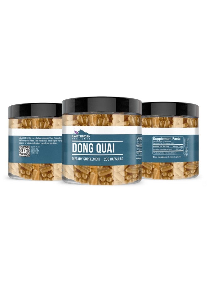 Earthborn Elements Dong Quai 200 Capsules, Pure & Undiluted, No Additives - Image 4