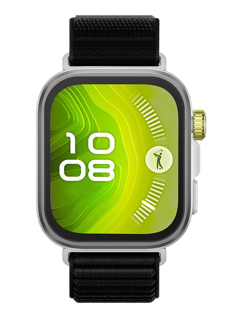 Premium Loop Watch Band for Watch 4 & Watch 4 Pro – Adjustable, Soft & Durable Replacement Strap Black - Image 5