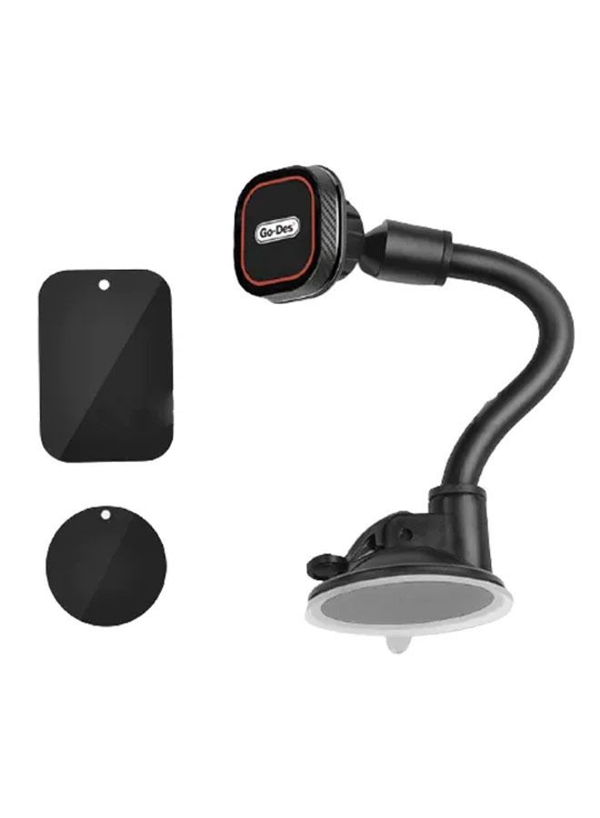 Go-Des GD-HD653 Flexible Arm Windshield Magnetic Phone Mount Holder Black - Image 2