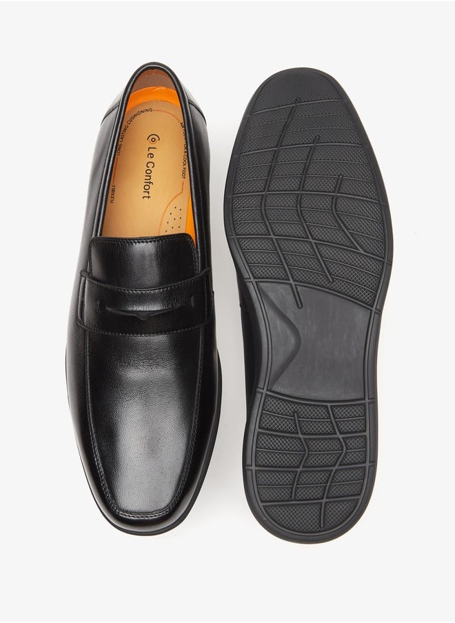 Le Confort - Men Textured Slip-On Loafers With Cutout Detail - Image 1