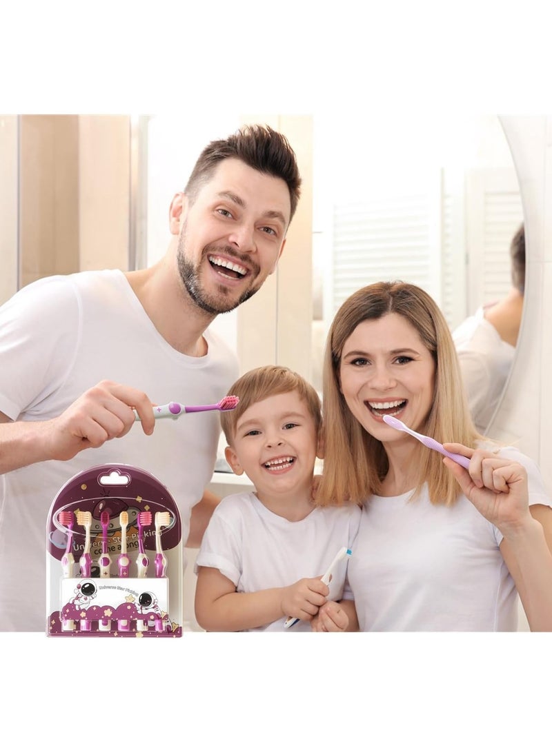 joybuy Kids Toothbrushes, Toddler Toothbrush with Soft Bristles, Toothbrush for Kids 3-12 Years Old Extra Soft Child Toothbrush Lovely Toothbrushes for Boys and Girls (Pack of 6) - Image 5
