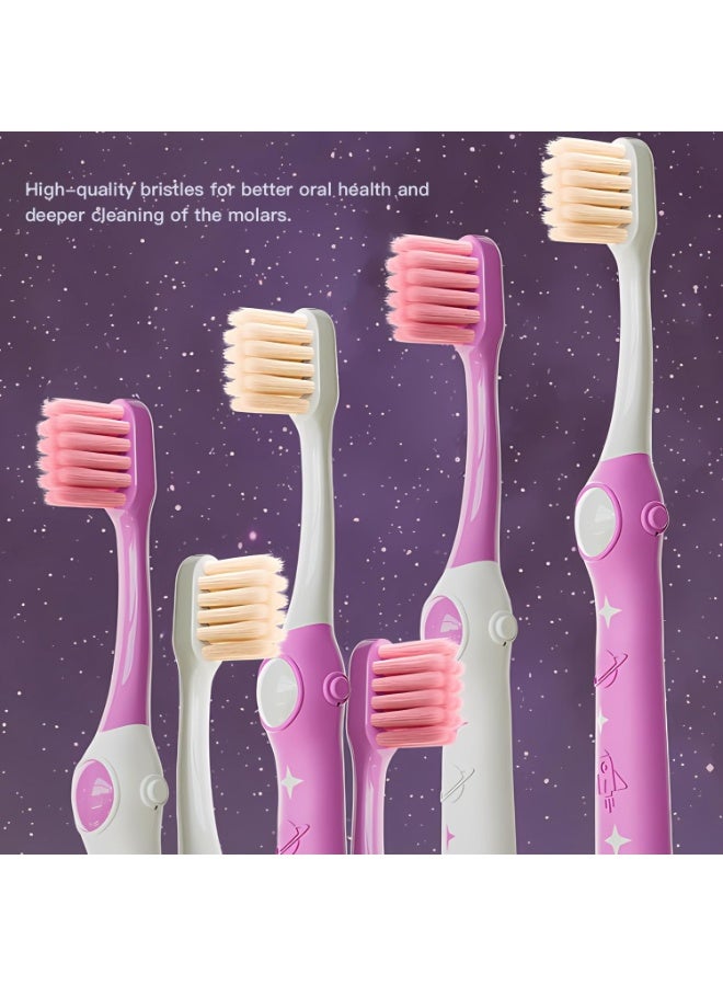 joybuy Kids Toothbrushes, Toddler Toothbrush with Soft Bristles, Toothbrush for Kids 3-12 Years Old Extra Soft Child Toothbrush Lovely Toothbrushes for Boys and Girls (Pack of 6) - Image 2