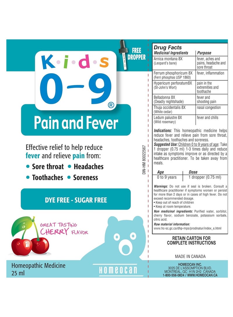 Kids 0-9 Kids 0 - 9 Pain and Fever 25ml - Image 2