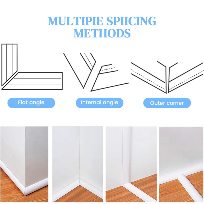 Serplex 6.6FT PVC Cord Cover Self Adhesive Floor Hider Wall Wire Holder Cuttable Soft Flexible Reusable Guider Cavity 3 PCS - Image 5