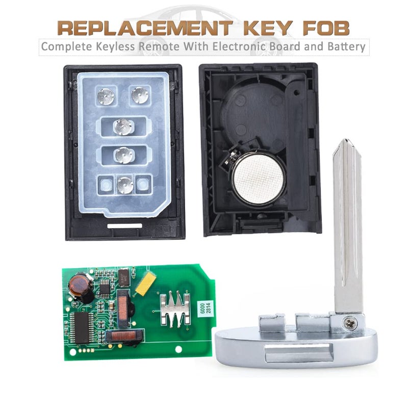 Keyecu Smart Key Fob Replacement 4 Button for Chevrolet Corvette 2008-2013,FCC ID M3N5WY7777A,P/N:25926479 25926480 - Image 3