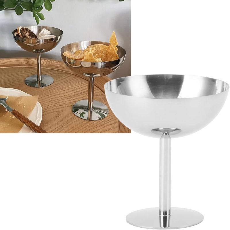AMONIDA AMONIDA Ice Cream Goblet Tall Dishwasher Stainless Steel Cup Dessert Bowl Ice Cream Bowl for Ice Cream Cup Champagne Glass Metal with Dish Washing Machine Goblets Chalices  - Image 4