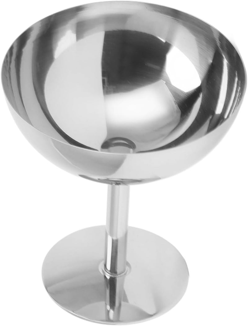 AMONIDA AMONIDA Ice Cream Goblet Tall Dishwasher Stainless Steel Cup Dessert Bowl Ice Cream Bowl for Ice Cream Cup Champagne Glass Metal with Dish Washing Machine Goblets Chalices  - Image 1