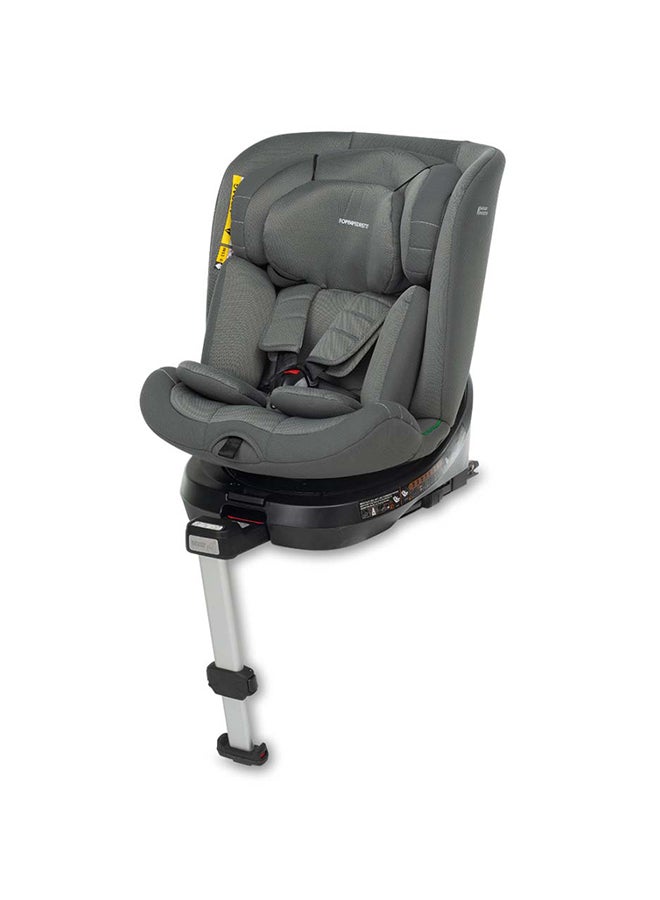 FOPPAPEDRETTI Iturn I-Size Car Seat Grey (0-12Yrs) - Image 1