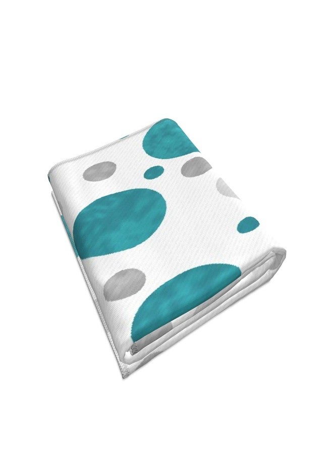 COVASA Polka Dot Hand Towels for Bathroom Set of 2 Blue Aqua Teal Gray Polka Dots Pattern Abstract Circles Classic Contemporary Design Soft Absorbent Kitchen Towels Face Towel for Gym Spa,15.7"x27.5" - Image 4