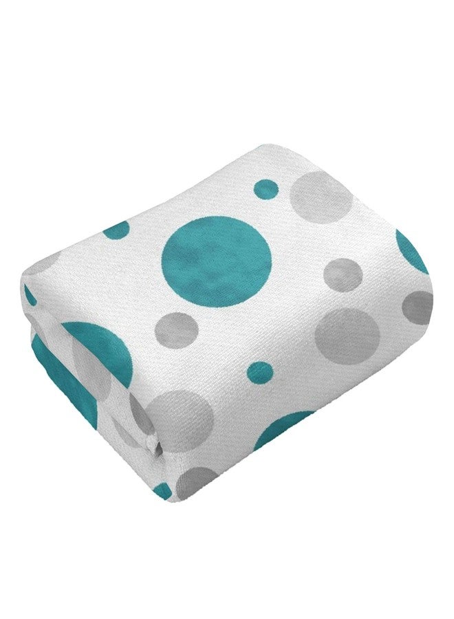 COVASA Polka Dot Hand Towels for Bathroom Set of 2 Blue Aqua Teal Gray Polka Dots Pattern Abstract Circles Classic Contemporary Design Soft Absorbent Kitchen Towels Face Towel for Gym Spa,15.7"x27.5" - Image 2