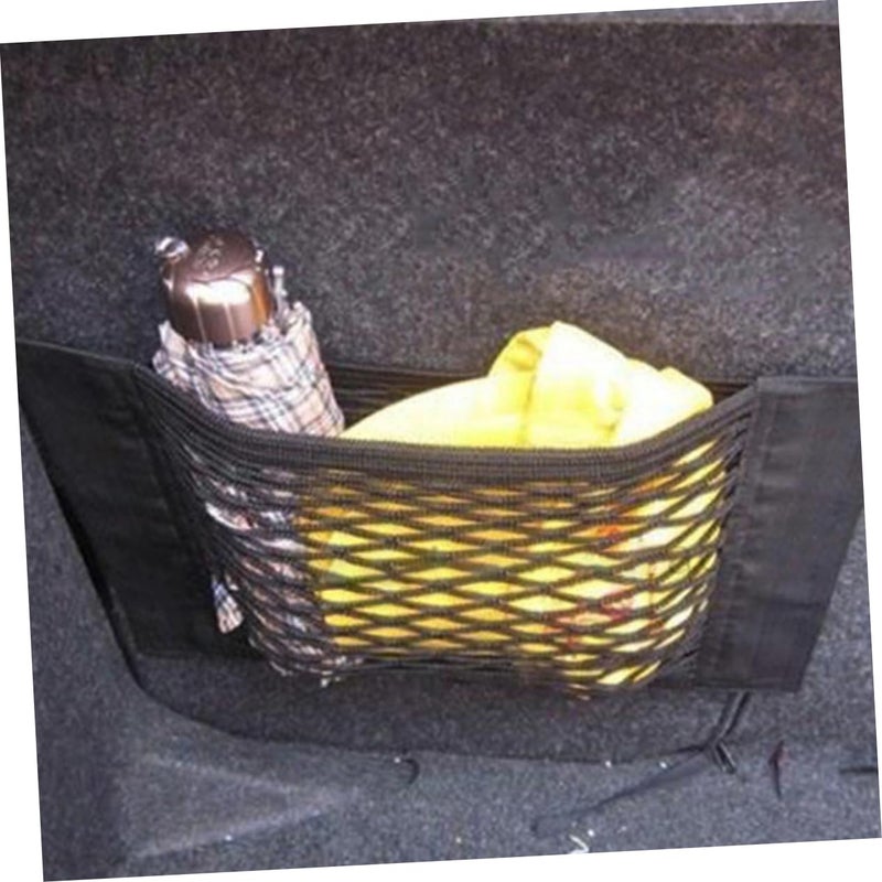 Universal 6Pcs Double Layer Elastic Car Trunk Organizer Net With Adhesive Sticker For SUV RV Truck Storage - Image 5