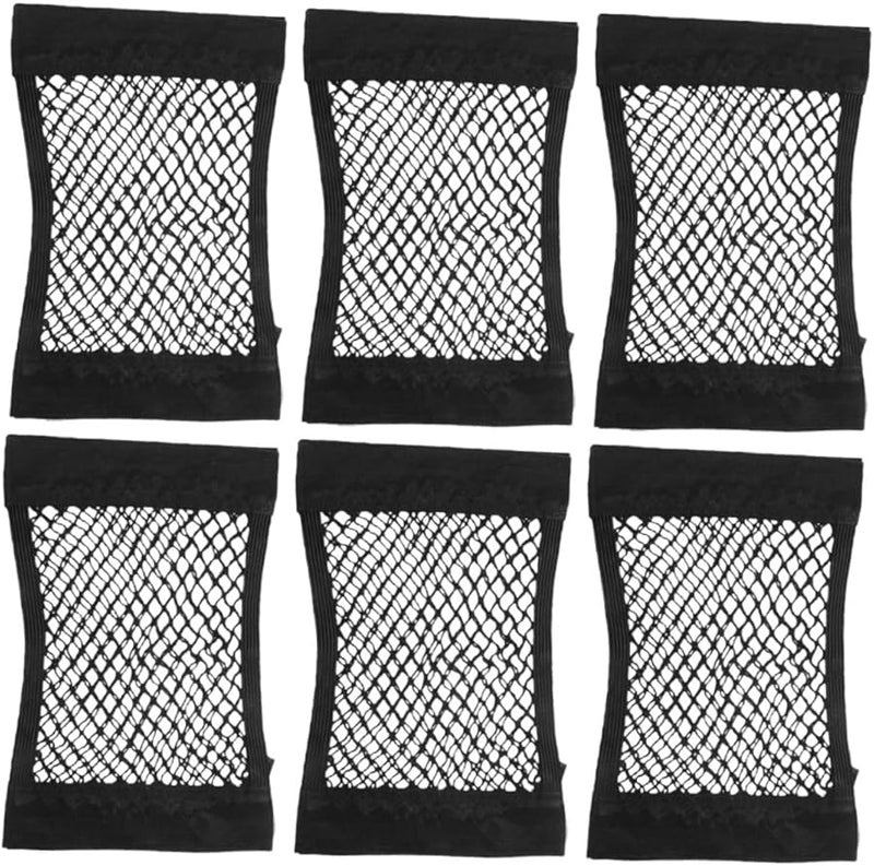Universal 6Pcs Double Layer Elastic Car Trunk Organizer Net With Adhesive Sticker For SUV RV Truck Storage - Image 1