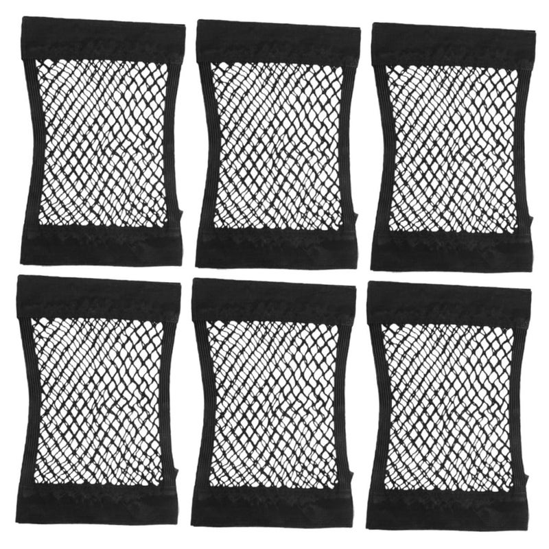 Universal 6Pcs Double Layer Elastic Car Trunk Organizer Net With Adhesive Sticker For SUV RV Truck Storage - Image 2