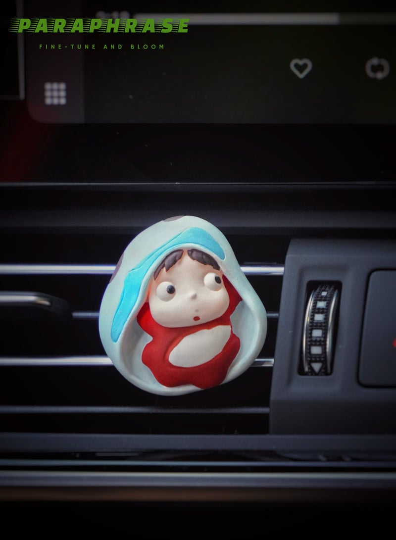 Paraphrase 2 Pieces of Handmade Car Air Vent Diffuser Clips –Elegant Flower and Cartoon Design, Scented Car Air Freshener Accessory - Image 2