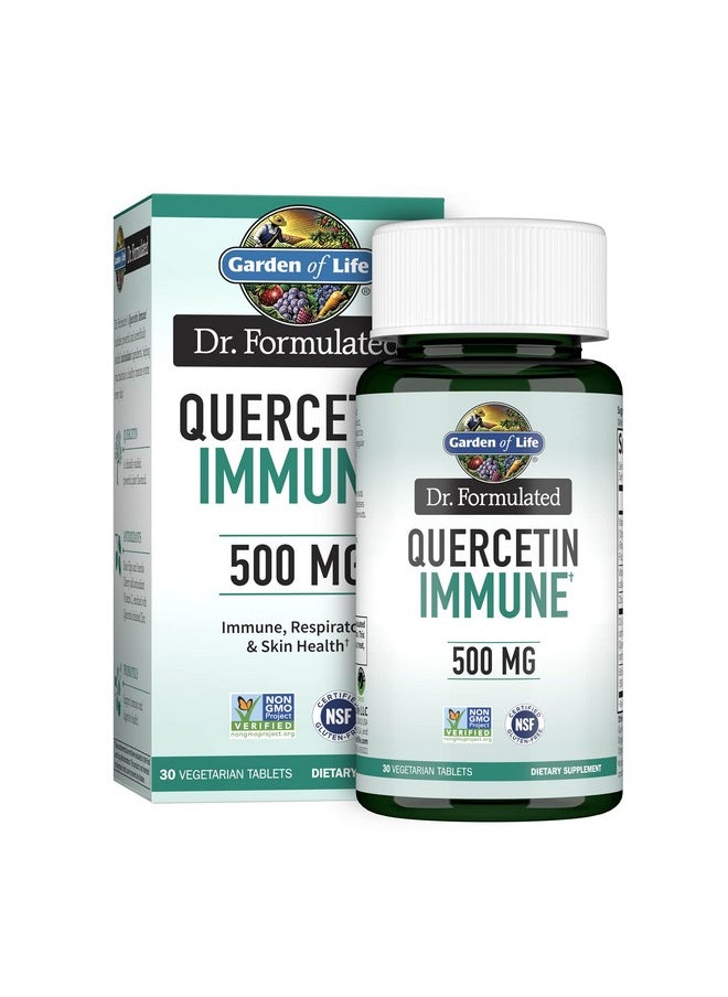 Garden of Life Quercetin Once Daily Immune System Support Supplement With Vitamin C D & Probiotics Dr Formulated Immune Health Respiratory Health Skin Health Gluten Free Non Gmo 30 Tablets  - Image 2