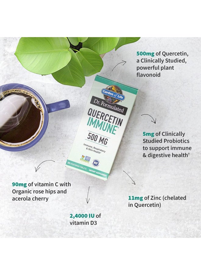 Garden of Life Quercetin Once Daily Immune System Support Supplement With Vitamin C D & Probiotics Dr Formulated Immune Health Respiratory Health Skin Health Gluten Free Non Gmo 30 Tablets  - Image 3