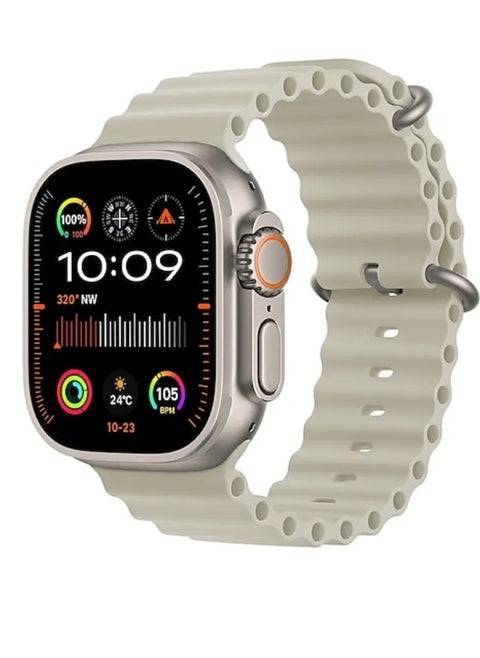HK 9 Ultra 2 Smart Watch With Wireless Charging Super AMOLED Display AI Chat GPT Playback Music For iOS & Android