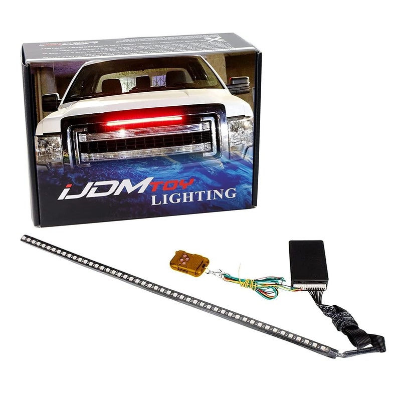 iJDMTOY 20Inch RGB LED Knight Rider Scanner Light Bar 48LED Strip for Car Interior Exterior Decoration Lighting