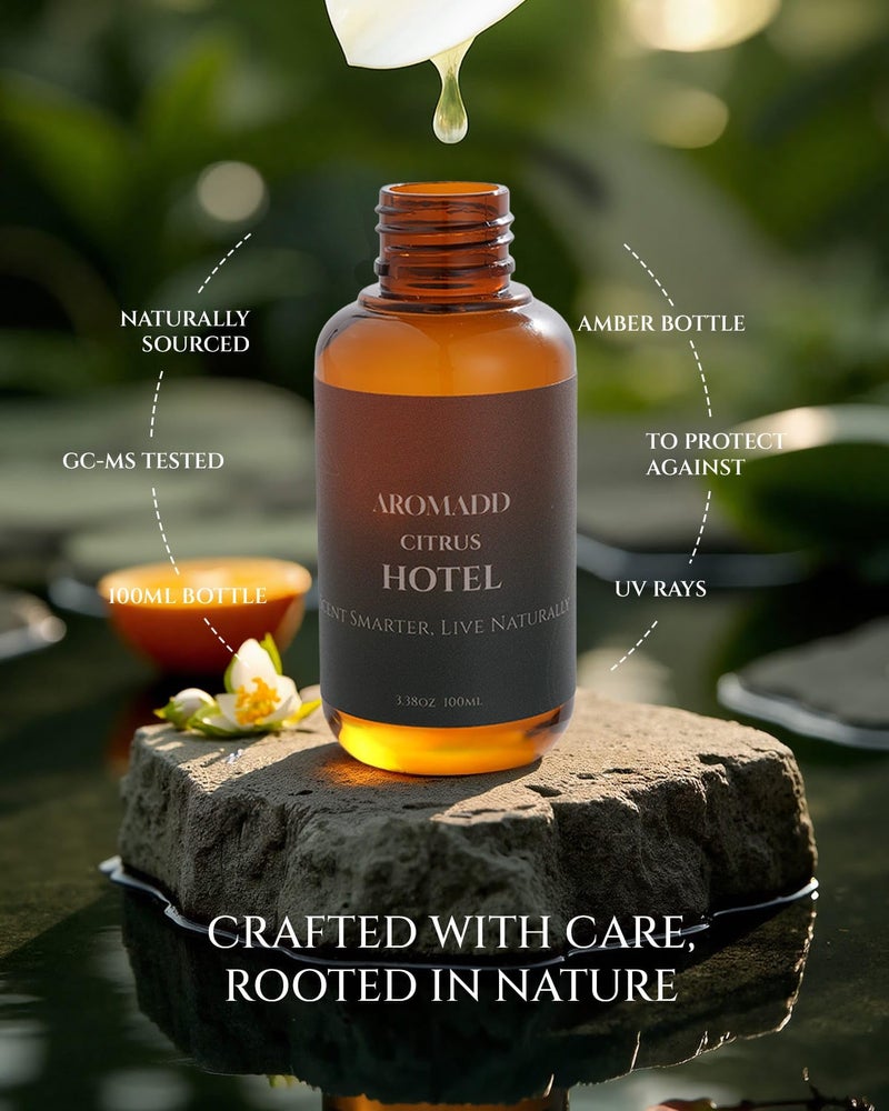 Aromadd Aromadd Citrus Hotel Diffuser Oil Inspired by Luxury Hotel Scent, Essential Oils for Waterless Diffuser, Luxury Lemon & Bergamot, Long-Lasting & Natural Home Fragrance - 3.38 fl oz (100 mL) - Image 3