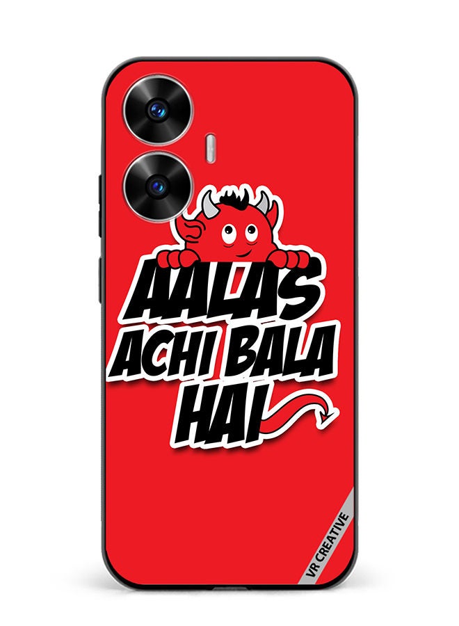 VR CREATIVE Protective Case Cover For Realme C55 Aalas Achi Bala Hai Hindi Quote Design Multicolour - Image 1