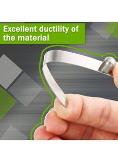 Demissle 16 Pieces Canopy Metal Push Button Spring Clip Stainless Steel Push Button Clips V Shaped Tent Pole Clips Spring Button Lock For Camping Kayak Paddle Tent Pole 8 Mm  - Image 4