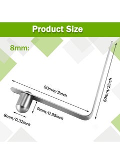 Demissle 16 Pieces Canopy Metal Push Button Spring Clip Stainless Steel Push Button Clips V Shaped Tent Pole Clips Spring Button Lock For Camping Kayak Paddle Tent Pole 8 Mm  - Image 3