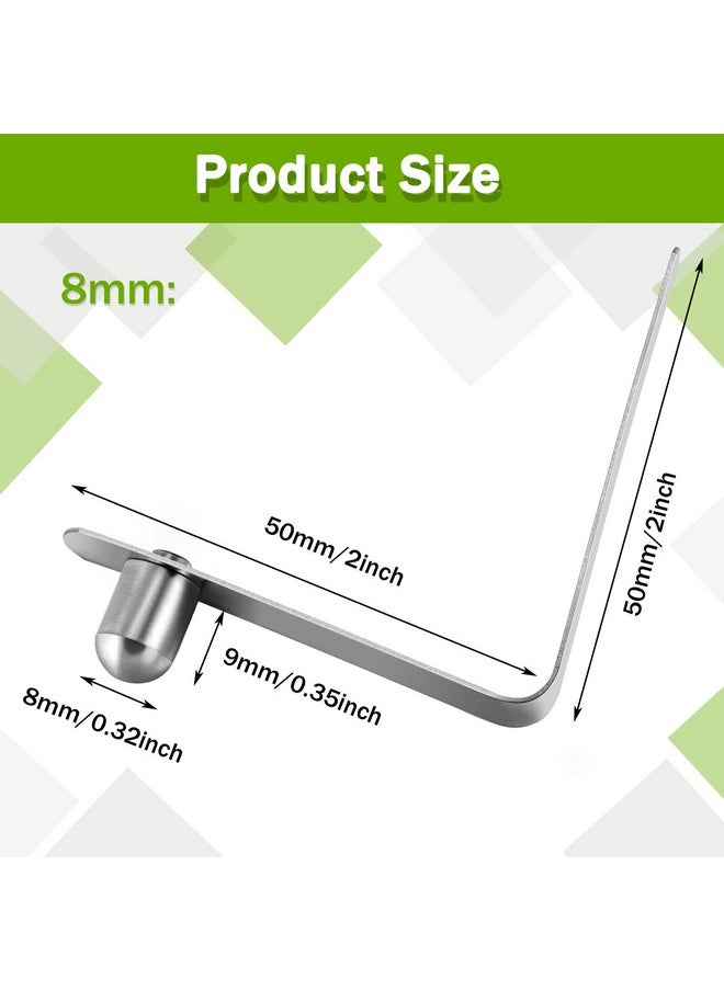 Demissle - 16 Pieces Canopy Metal Push Button Spring Clip Stainless Steel Push Button Clips V Shaped Tent Pole Clips Spring Button Lock For Camping Kayak Paddle Tent Pole 8 Mm - Image 1