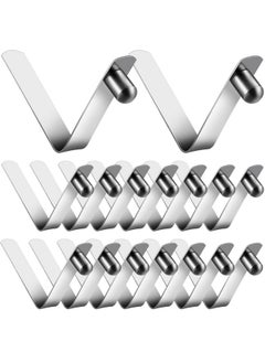 Demissle 16 Pieces Canopy Metal Push Button Spring Clip Stainless Steel Push Button Clips V Shaped Tent Pole Clips Spring Button Lock For Camping Kayak Paddle Tent Pole 8 Mm  - Image 2
