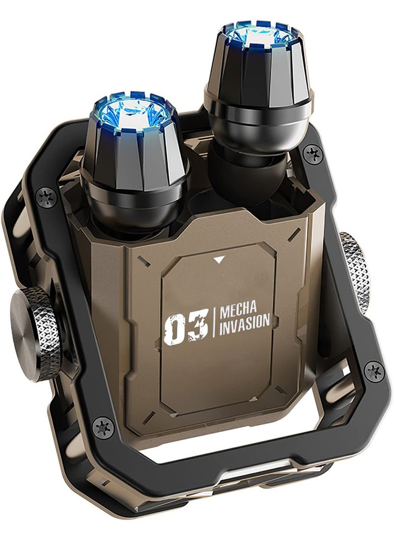 SYOSI Wireless Bluetooth 5.3 Gaming Earbuds, 3D Stereo Clear Call Noise Canceling in-Ear Headphones, 65ms Low-Latency TWS Headphone Compatible Fit for iPhone Android, with Fidget Spinner, RGB Lights - Image 1