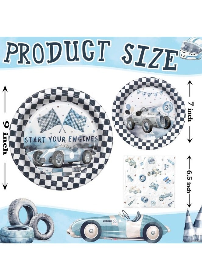 مناديل وألواح لتزيين حفلات أعياد ميلاد سيارات السباق بالألوان المائية من أجل هدايا حفلات أعياد ميلاد سيارات السباق - Image 2