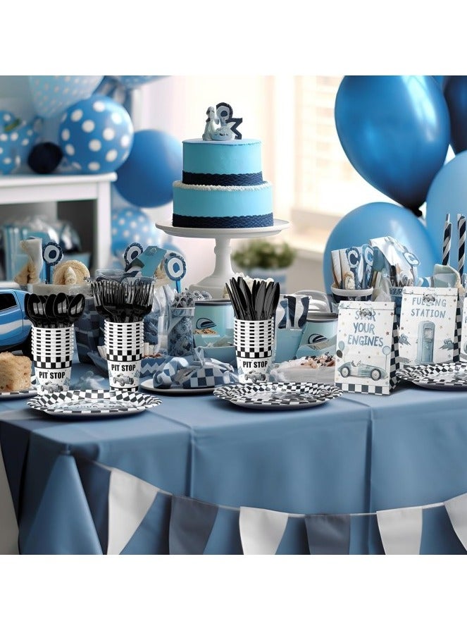 مناديل وألواح لتزيين حفلات أعياد ميلاد سيارات السباق بالألوان المائية من أجل هدايا حفلات أعياد ميلاد سيارات السباق - Image 5