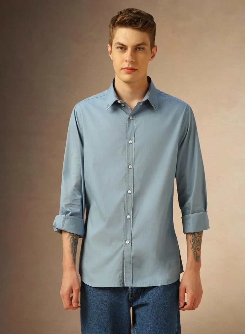 Dennis Lingo Dusty Blue Shirt For Men For Men