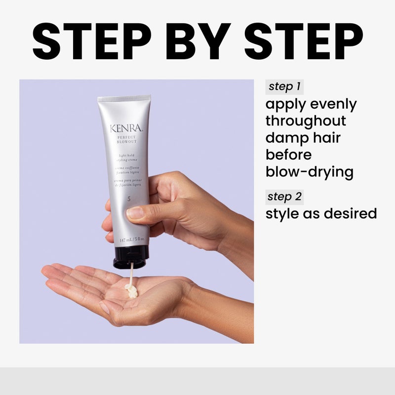 Kenra Professional Perfect Blowout 5 | Light Hold Styling CrÃ¨me | Provides Thermal Protection | Increases All Over Body & Fullness | Lightweight Formula | All Hair Types | 5 fl. Oz (2-Pack) - Image 4