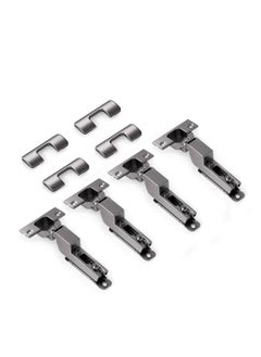 STARKE Pack of 4 Inset Soft Close Cabinet Wingless Hinge -Black Electroplated, 95 Degree Opening Angle, 16-25mm Application, Strong Hydraulic System-Complete with Screws.  - Image 1