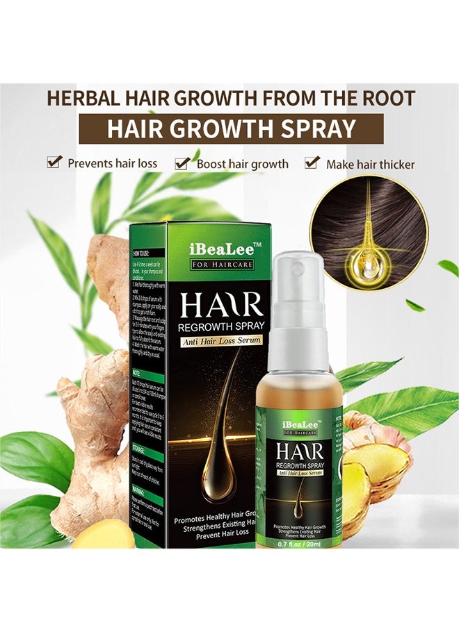 iBealee Hair Regrowth Spray-Anti Hair Loss Serum，Hair Growth Booster Serum, Regrowth Spray and Essential Oils - Anti Hair Loss Treatment for Optimal Hair Care  20ml  - Image 2