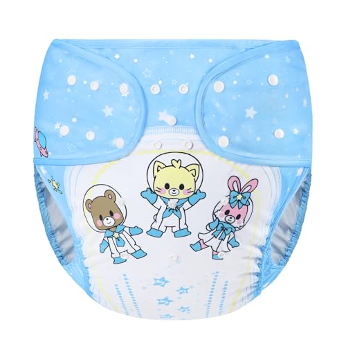 Littleforbig Washable Adjustable Reusable Waterproof Cloth Adult Diaper Wrap Cover One Size - Astro Babies - Image 1