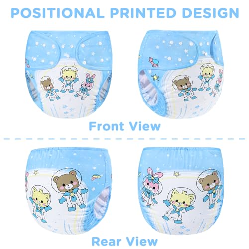 Littleforbig Washable Adjustable Reusable Waterproof Cloth Adult Diaper Wrap Cover One Size - Astro Babies - Image 5