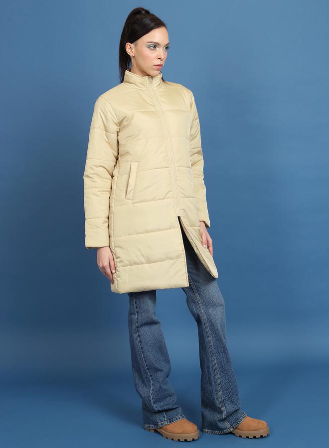 Tokyo Talkies Longline High Neck Padded Jacket by Styli - Image 4