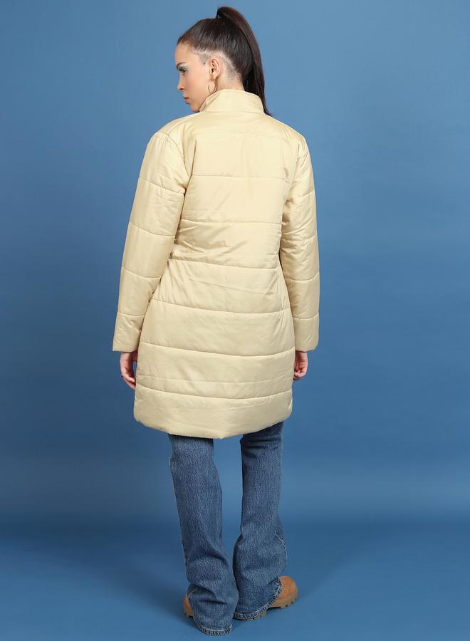 Tokyo Talkies Longline High Neck Padded Jacket by Styli - Image 3