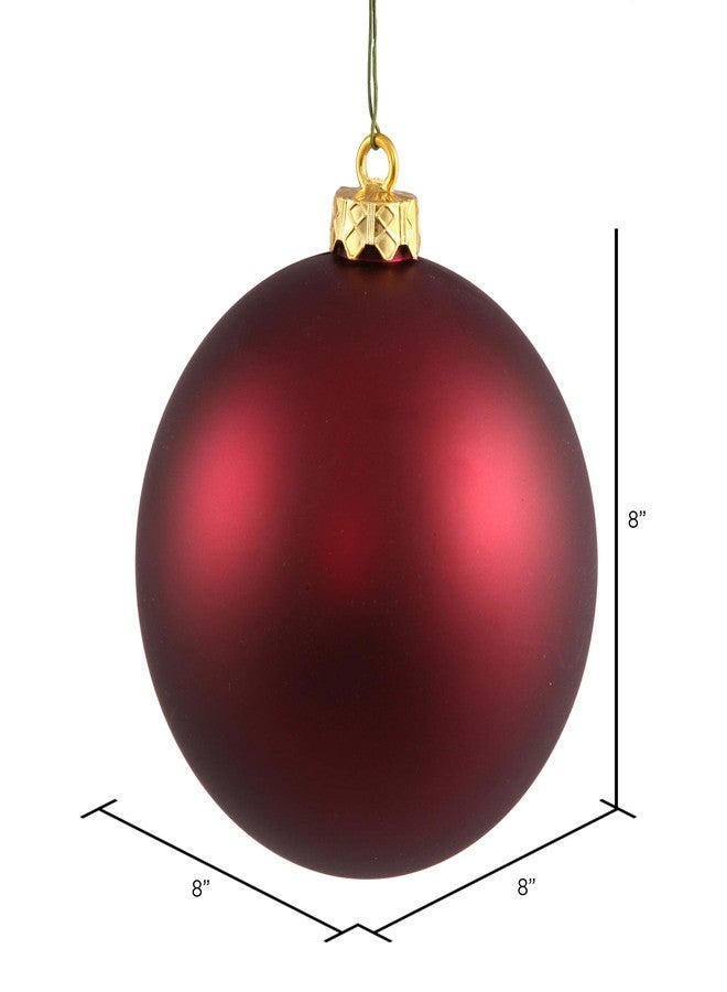 Vickerman N592019DMV Matte Ball UV Drilled Cap, 8", Wine - Image 2