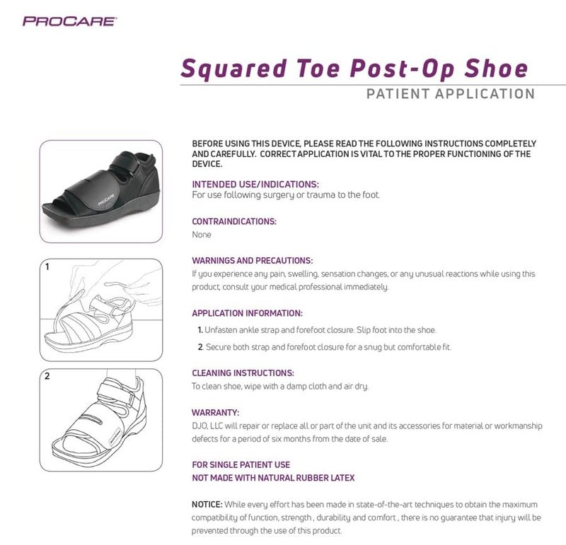 ProCare Squared Toe Post-Op Shoe, X-Large (Shoe Size: Women's 13.5+ / Men's 12.5+), Black - Image 3