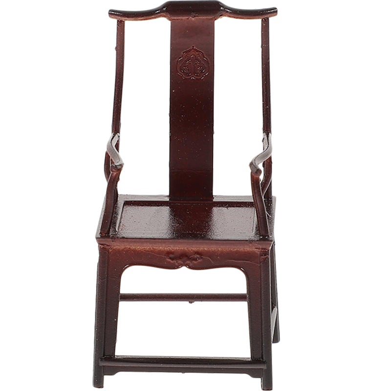 Miniature Rosewood Chair 1 25 Scale Dollhouse Furniture Accessory For Indoor Decor - Image 2