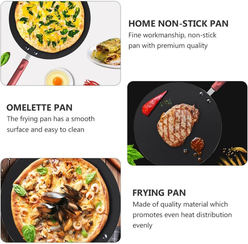 Non-stick Frying Pan Omelette Pan Household Cooking Utensil Multi-layer Coating Flat Skillet for Pizza and Pancake Cooking - Image 3
