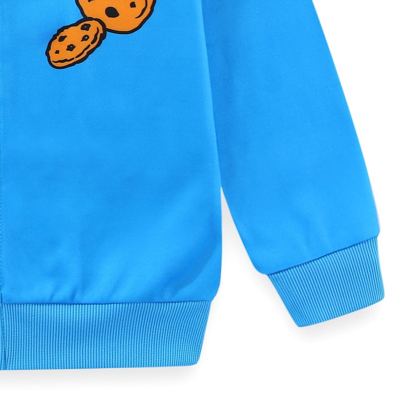 Sesame Street Elmo and Cookie Monster Boys Full Zip Up Hoodie for Toddler Blue - Image 5