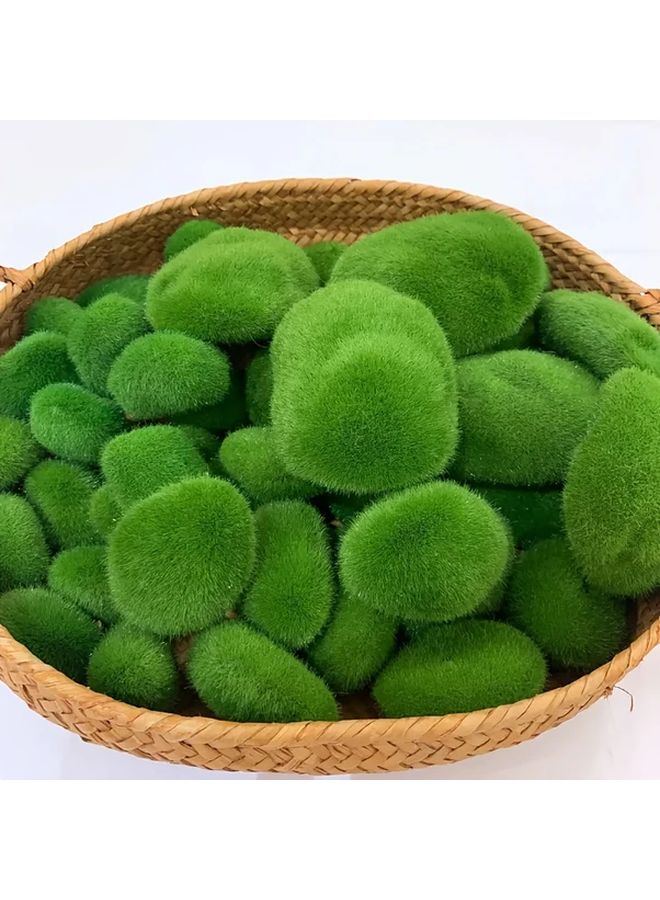 10pcs Artificial Moss Balls Lifelike Fake Moss Spheres Indoor Outdoor Decor - Image 2