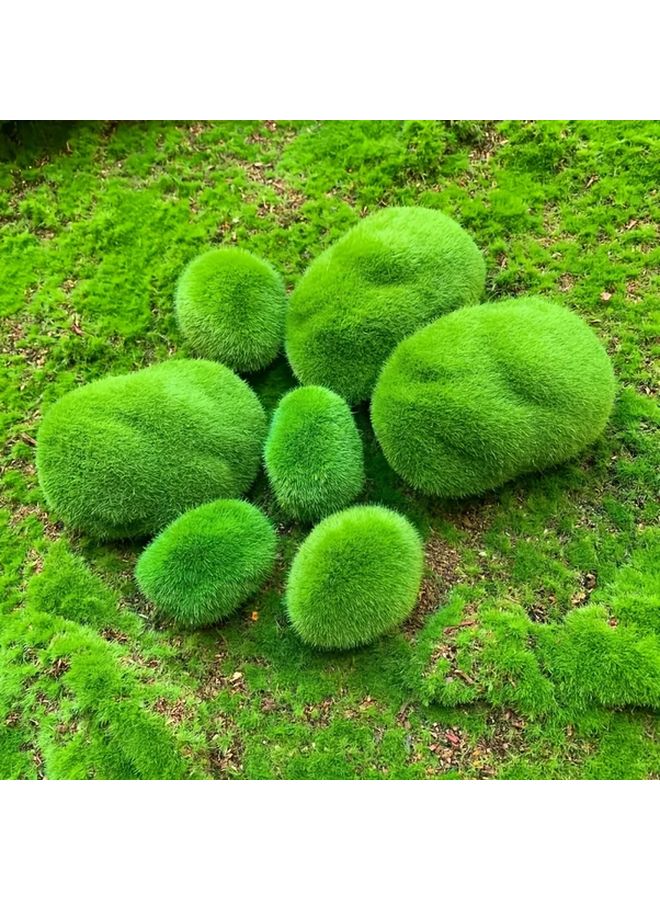 10pcs Artificial Moss Balls Lifelike Fake Moss Spheres Indoor Outdoor Decor - Image 1