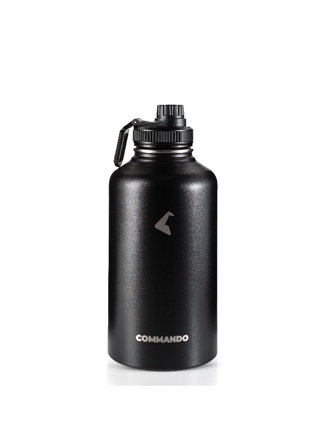COMMANDO 1.8L Insulated Stainless Steel Water Bottle - Double Wall Vacuum Flask for Hot & Cold Drinks, Leak-Proof, Wide Mouth, Ideal for Sports, Travel & Outdoor - Image 1