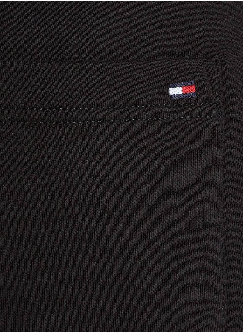 TOMMY HILFIGER Men's Embroidery Logo Cuffed Joggers - Cotton, Black  - Image 4