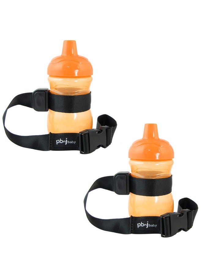PBnJ Baby - Sippypal Sippy Cup Holder Strap Leash Tether (Black 2Pack) - Image 1